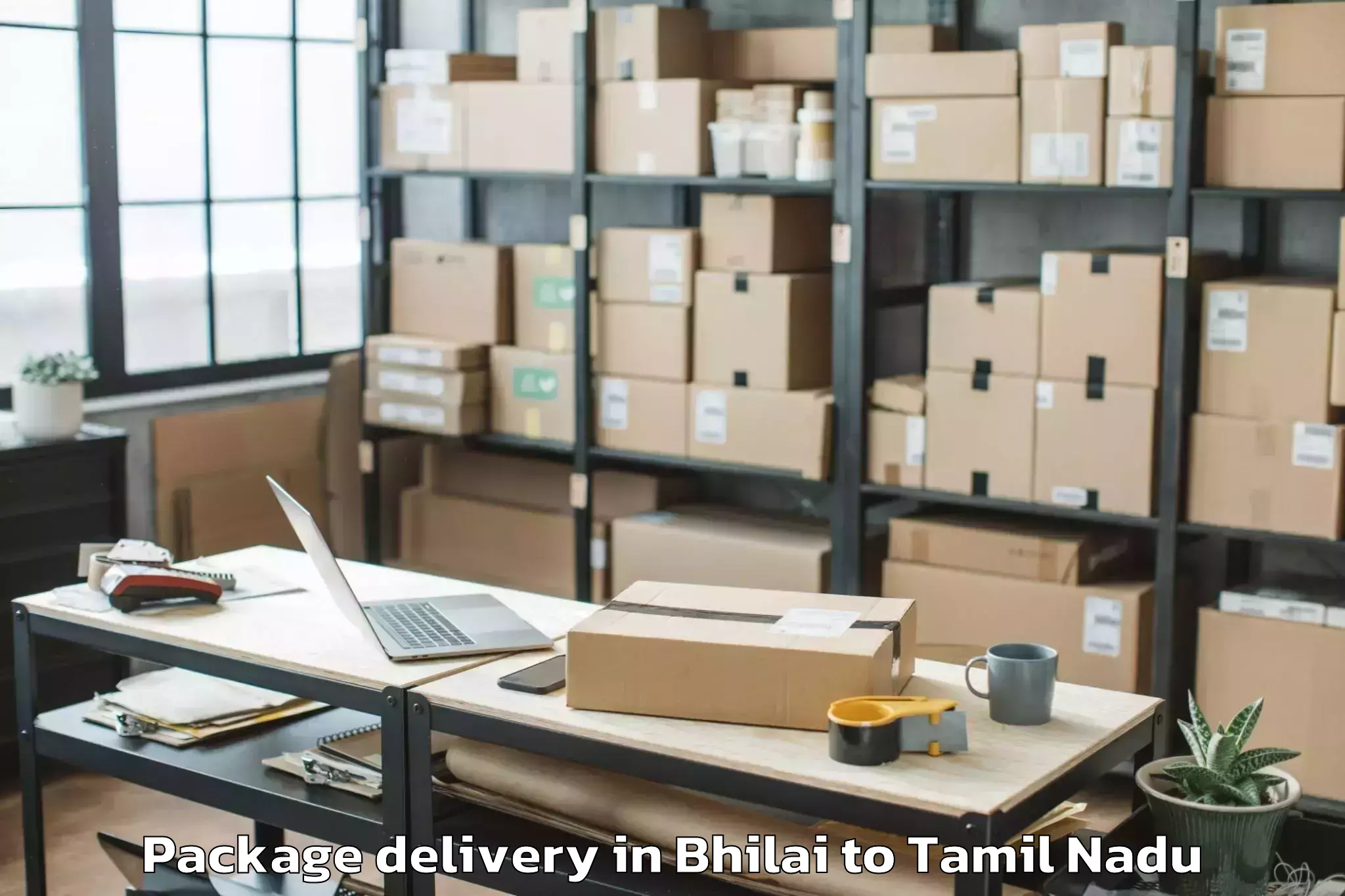 Trusted Bhilai to Thiruthuraipoondi Package Delivery